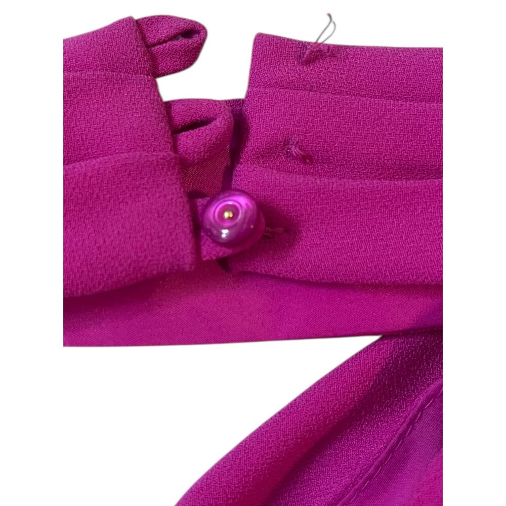 Trina Turk NIAN One Shoulder Cocktail Shift Dress | Sz 2, Phlox Pink *Flaw* - Picture 7 of 9